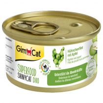 Вологий корм GimCat Shiny Cat Superfood для котів, з куркою і яблуком, 70 г