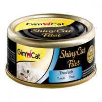 Вологий корм GimCat Shiny Cat Filet для котів, з тунцем 70 г