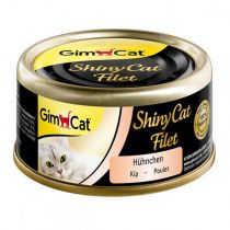Вологий корм GimCat Shiny Cat Filet для котів, з шматочками курячого філе, 70 г