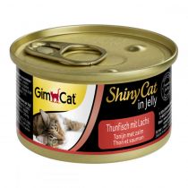 Вологий корм GimCat Shiny Cat для котів, з тунцем і лососем в желе, 70 г