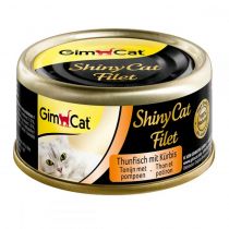 Вологий корм GimCat Shiny Cat для котів, з тунцем і гарбузом, 70 г