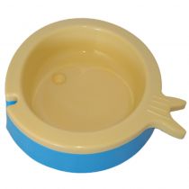 Пластикова миска AnimAll в формі рибки, для котів, S, 200 мл, жовто-синя