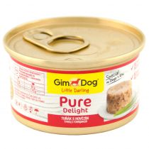 Вологий корм GimDog LD Pure Delight для карликових і малих порід собак, з тунцем і яловичиною, 85 г