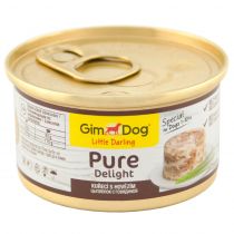 Вологий корм GimDog LD Pure Delight для карликових і малих порід собак, з куркою і яловичиною, 85 г