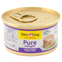 Вологий корм GimDog LD Pure Delight для карликових і малих порід собак, з куркою і тунцем, 85 г