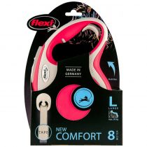 Повідець-рулетка Flexi New Comfort L для собак до 60 кг, 5 м, стрічка, червоний