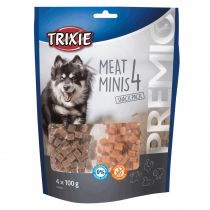 Ласощі Trixie 4 Meat Minis мікс курка, качка, ягня та лосось, для собак, 100 г, упаковка 4 шт