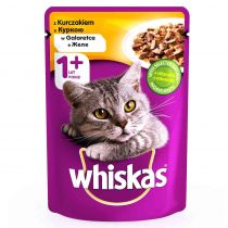 Вологий корм Whiskas для котів, з куркою в желе, 85 г
