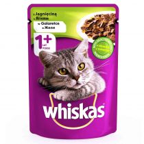 Вологий корм Whiskas для котів, з ягням в желе, 85 г