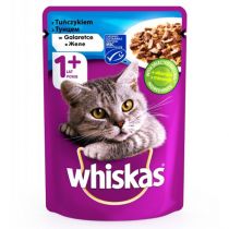 Вологий корм Whiskas для котів, з тунцем в желе, 85 г