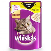 Вологий корм Whiskas крем-суп для котів, з куркою, 85 г