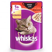 Вологий корм Whiskas крем-суп для котів, з яловичиною, 85 г