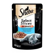 Вологий корм Sheba Selection in Sauce для котів, з океанічною рибою в соусі, 85 г