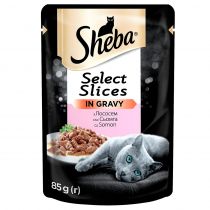 Вологий корм Sheba Selection in Sauce для котів, з лососем в соусі, 85 г