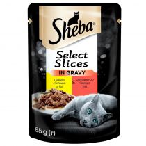 Вологий корм Sheba Selection in Sauce для котів, з куркою і яловичиною в соусі, 85 г