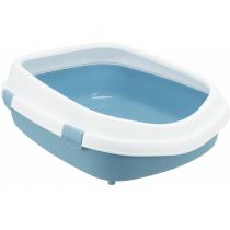 Туалет з рамкою Trixie Primo XXL для котів, синьо-білий, 56×25×71 см