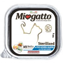 Вологий корм Morando MioGatto Sterilised Salmon для стерилізованих котів, з лососем, 100 г