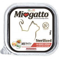 Вологий корм Morando MioGatto Sterilised Beef & Vegetables для стерилізованих котів, з яловичиною, 100 г