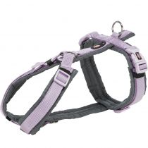 Шлея Trixie Premium trekking S-M, для собак, 44-53 см, 20 мм, бузковий / графіт