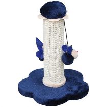 Кігтеточка Croci Mini Flowers на підставці з іграшкою, для котів, 25×25×30 см