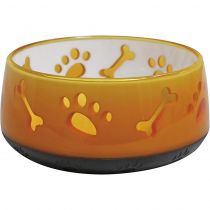 Миска Croci Doggy напівпрозора, для котів і собак, пластик, помаранчева, 300 мл, 10 см