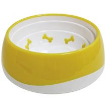 Croci Tpr Кость чаша для котів і собак, пластик, жовтий, 550 мл, 16,8 × 6 см