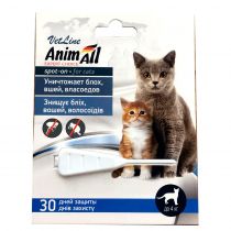Краплі AnimAll VetLine Спот он проти бліх, вошей, волосоїдів, для котів до 4 кг, 0.5 мл