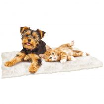 Зігріваючий килимок Croci Furry для котів і собак, ворс, бежевий, 48×38 см