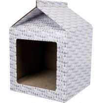 Дім-драпак Trixie Scratching House для котів, картонний, білий, 34×48×34 см