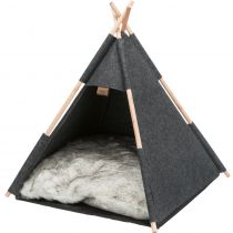 Лежак-вігвам Trixie Tipi для котів, антрацит, 55×65×55 см