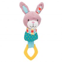 Іграшка Trixie Junior кролик плюшевий з кільцем, для собак, 23 см