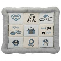 Лежак Trixie Patchwork для котів, з принтом, сірий, 70×50 см