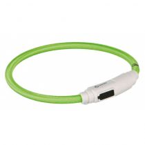 Нашийник Trixie USB для котів, що світиться, зелений, 35 см, 7 мм