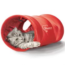 Ігровий тунель 1st Choice для кішок, 52х25 см, червоний