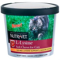 Жувальні таблетки для імунітету Nutri-Vet L-Lysine для кішок, 90 табл