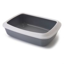 Туалет з бортиком Savic Iriz Cat Litter Tray, для кішок, сірий, 42 × 31 × 12 см