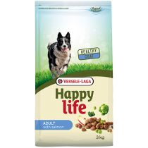 Сухий корм Happy Life Adult with Salmon для собак всіх порід, з лососем, 3 кг