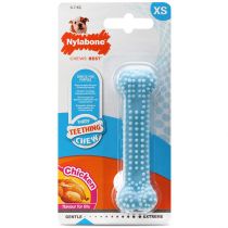 Іграшка жувальна Nylabone Puppy Chew Dental Bone XS, блакитний, для цуценят до 7 кг