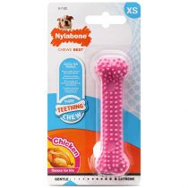Іграшка жувальна Nylabone Puppy Chew Dental Bone XS, рожевий, для цуценят до 7 кг