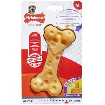 Іграшка жувальна Nylabone Extreme Chew Cheese Bone M, смак сиру, для собак до 16 кг