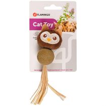 Іграшка Flamingo Catnip Owl, пташка з котячої м'ятою, для кішок
