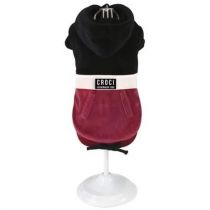 Толстовка з капюшоном Croci Fashionwear для собак, весна/осінь, червоно-чорна, 25 см