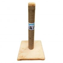 Кігтеточка-стовпчик Пухнастики для котів, на підставці, джут, бежевий, 30×55 см