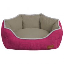 Диван Croci Cozy Fuxia для собак, овальний, рожевий, 75×60×20 см