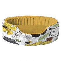 Лежак Croci Cozy Flo для собак і котів, помаранчевий, 42×30×13 см