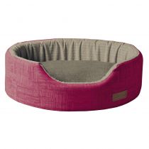 Лежак Croci Cozy Fuxia для собак і котів, рожево-сірий, 50×35×14 см
