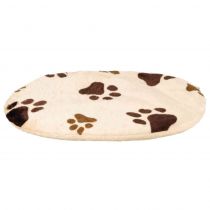 Лежак-подушка Trixie Joey для собак, з великим принтом лапок, бежевий, 44×31 см