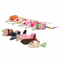 Набір плюшевих іграшок Trixie, для кішок, мишки і рибки, 9-12 см, 42 шт