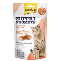 Ласощі GimCat Nutri Pockets з лососем та Омега 3 і 6, для котів, 60 г
