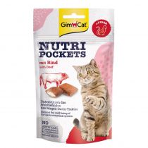 Ласощі GimCat Nutri Pockets з яловичиною і солодом, для котів, 60 г